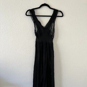 Vintage Lash and Mesh Nightgown, Midi Length